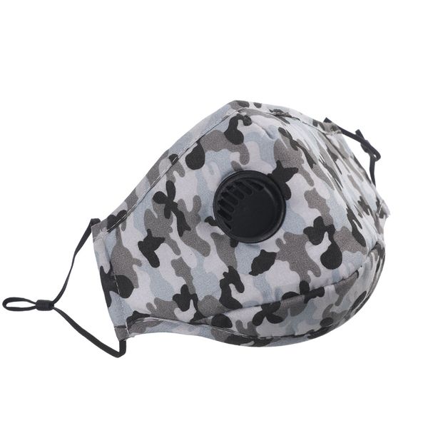 

men women face mask with valve pm2.5 camouflage cotton dust mask washable mouth masks for women men reusable mask