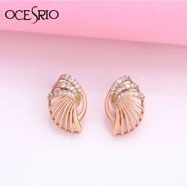 

ocesrio new fashion 585 gold angel wing earrings with stones jewelry natural zircon for women 2020 white earrings ers-s37, Silver