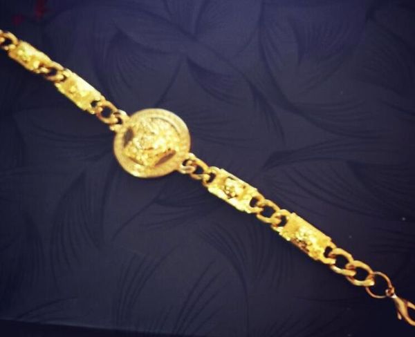 

chain europe and the united states bracelet mds hip-hop gold bracelet black men bracelet street dance link head chain designer men bracelets