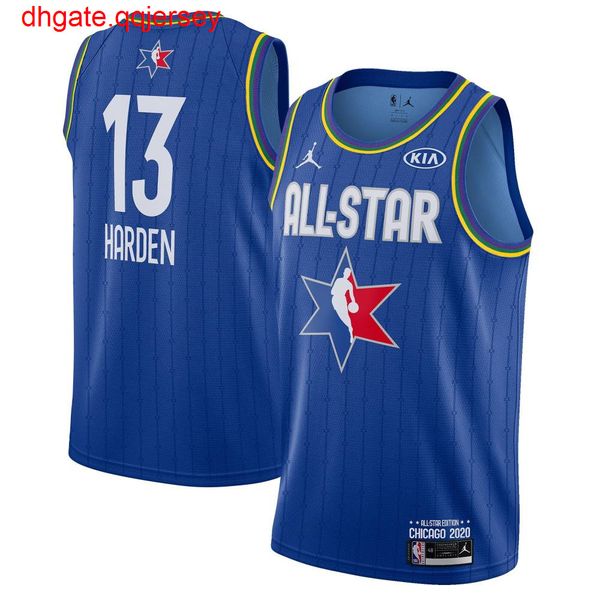 

men's #13 james harden blue 2020 all-star gamefinished jersey, Gray