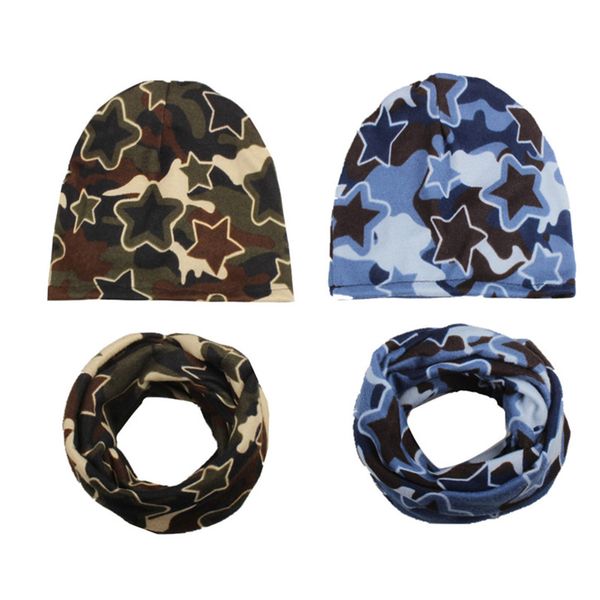

caps & hats camo baby girl hat boy cap and children cotton scarf-collar autumn winter infant sets for 0 to 4 years, Yellow