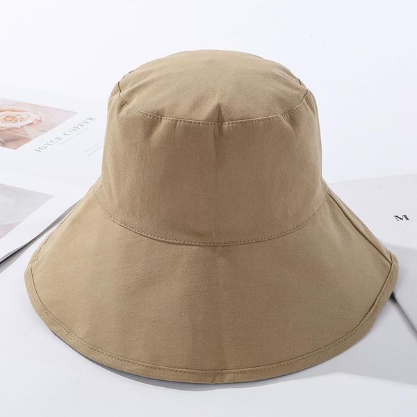 

summer women hat flat linen bucket hat for women travel sun japanese foldable solid color female simple fisherman cap, Blue;gray