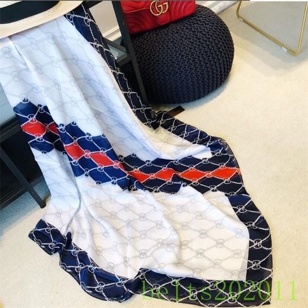 

designers silk scarf pashmina for women and men brand full scarfs fashion women imitate silk long shawl wrap 180x90cm n68, Blue;gray