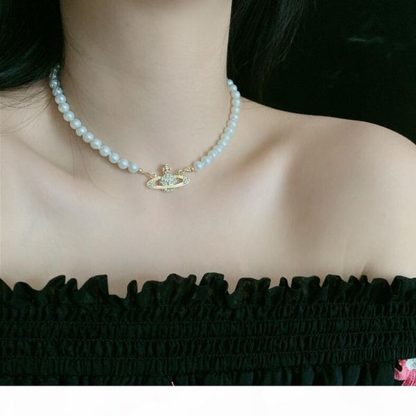 

rhinestone pendant necklace lady pearl chain necklace jewelry accessories gift party fast delivery, Silver