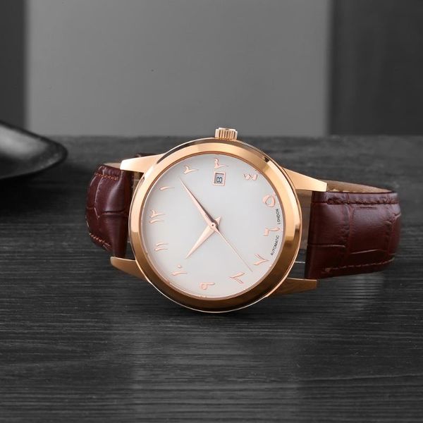 

luxury arabian watches automatic movement self wind mechanical arabic number watch waterproof dropshipping shopify, Slivery;brown
