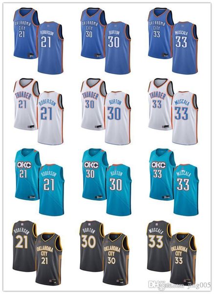 

mensÂ womensÂ youth oklahoma city thunder 21 andre roberson 33 mike muscala 30 deonte burton custom basketballÂ jerseys, Black;red