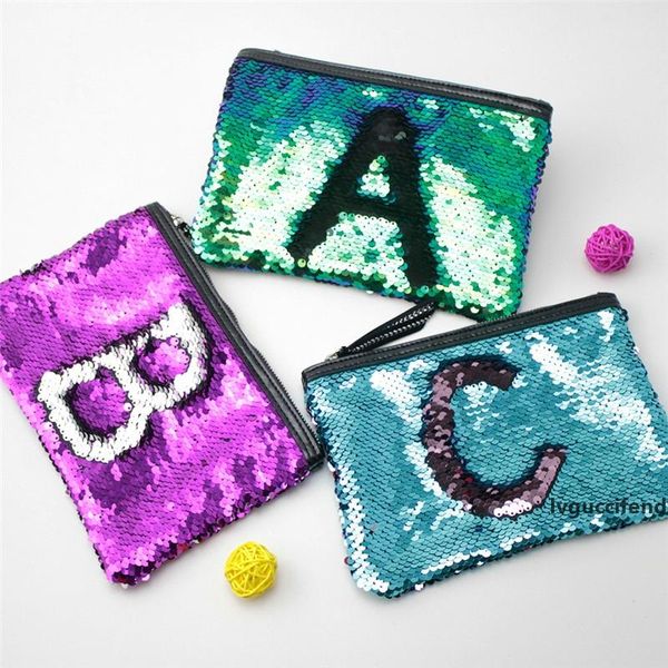 

mermaid sequin clutch bag women reversible sequins glitter handbag evening clutch bag purse cosmetic bag lx0214