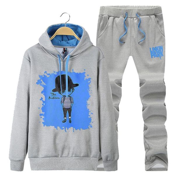 

2020 long-sleeved baseball jacket new fashion men's sports suit sweater luxury male leisure letter printing short men joggers sweatsuit, Gray