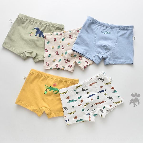 

cola pear five-piece children's cotton men's coke underwear underwear cartoon children's shorts four-corner boxer pants head, Camo