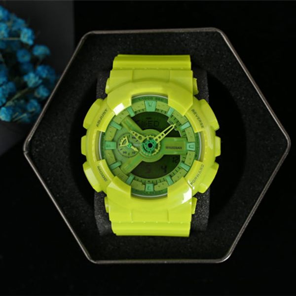 

montre de luxe autolight work waterproof watch clock multi-colors shock watch men male orologio di lusso 2020 military g style sport watch, Slivery;brown