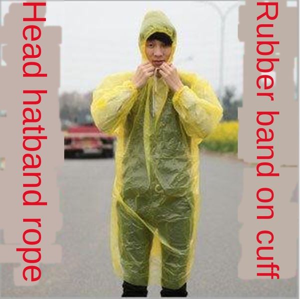 

travel pullover standing disposable one-piece raincoat four-button poncho portable pe pullover raincoat for men and women, Red;brown