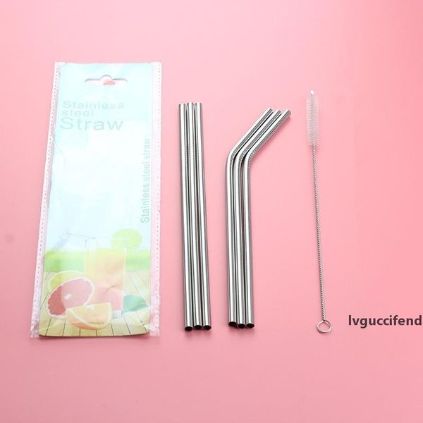 

304 stainless steel straws food grade environmentally friendly metal straw tea coffee drink straws card packaging