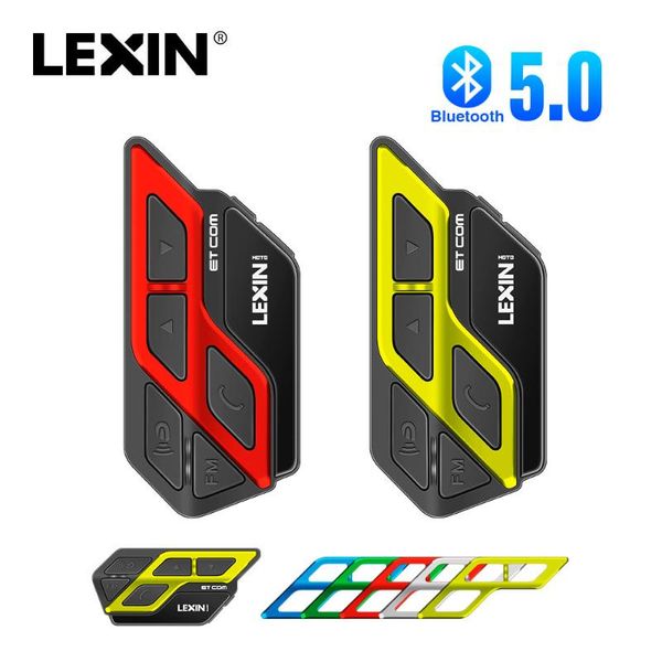 

motorcycle intercom 2pcs lexin etcom bluetooth 5.0 helmet headset wireless multicolor fm bt intercomunicador moto interphone