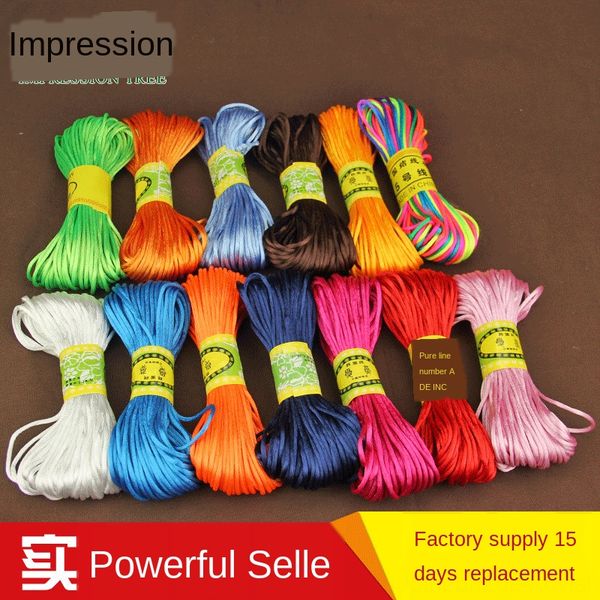 

korean line 5 diy thread diy chinese knot chinese knot hand woven rope color line jade thread accessories, Silver