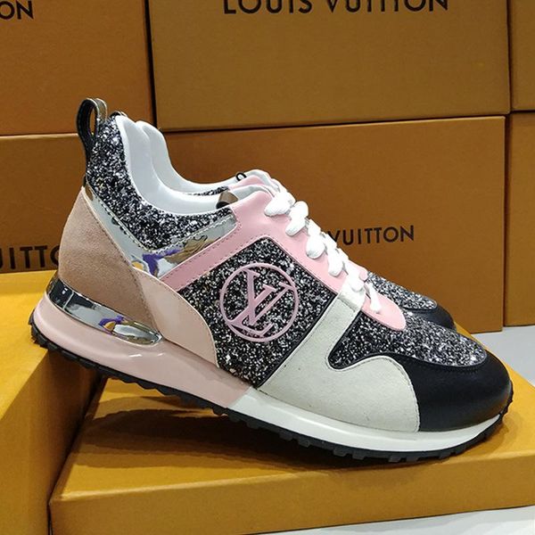 

casual shoes womens sneakers breathable trainers zapatos de mujer with origin box lady fashion run away sneaker womens shoes lace -up design, Black