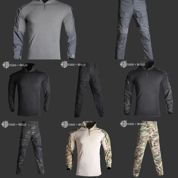 

hanye g3 clothes g3 frog long sleeve combat special forces army fan suit frog suit camouflage tactics, Gray;blue