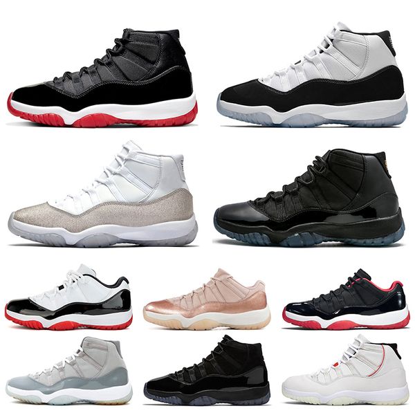 

new jumpman 11 11s basketball shoes men women concord 45 metallic silver cap and gown space mens trainers sports sneakers size 36-47, White;red