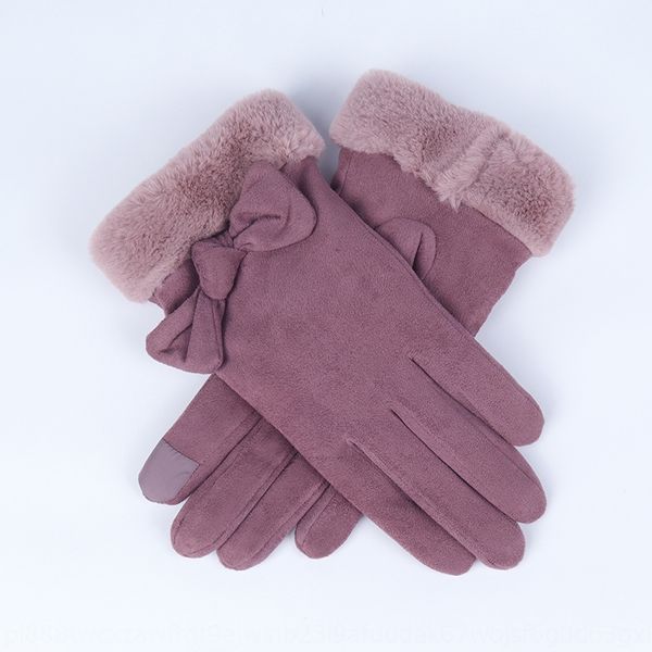 

замши женская осень и теплая и перчатки зима теплая бархат утолщенной мило перчатки