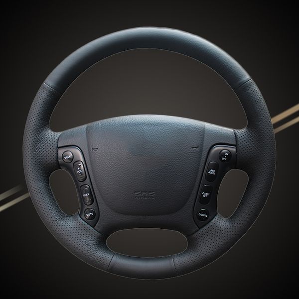 

car braid on the steering wheel cover for santa fe 2007 2008 2009 2010 2011 2012 auto braiding wheel covers car-styling