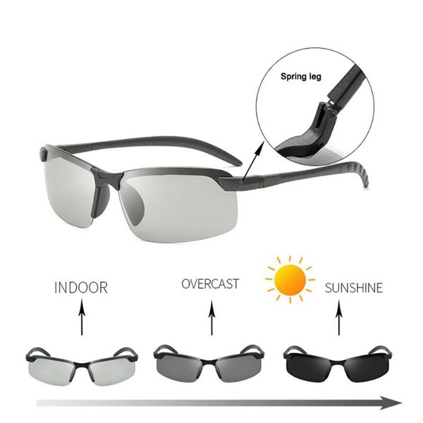 

pchromic sunglasses for men sports pc frame men sunglasses polarized with uv400 protection anti-blue ray hh88, White;black