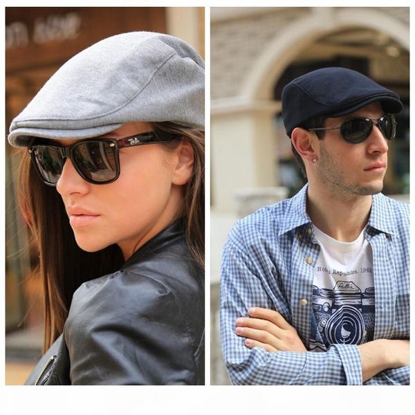 

газетчик шляпы fation европейский и американский стиль hat 5 цветов solid color cotton newsboy шляпы бесплатная доставка, Blue;gray