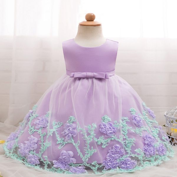 

2020 Fashion Flower Dress with Flower Princess Dress for Wedding Party Vintage Dress for Birthday Graduation Ball Gown for Children Plus Siz