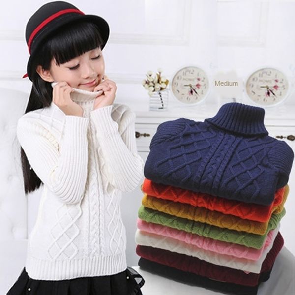 

misuj children's new turtleneck solid color all-match thickened generation children's new turtleneck solid color all-match pullove, Blue