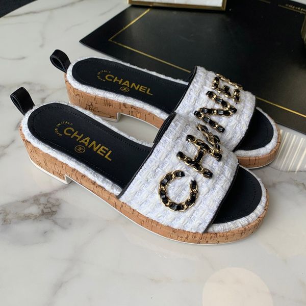 

high-quality paris fashion luxury designer scuffs womens designer slipper summer sandals beach slide slippers with original box package c02, Black