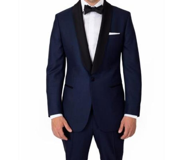 

custom made navy blue men suit groom tuxedos wedding suit for mens prom fashion tuxedos wedding party 2pcs(jacket+pants), White;black