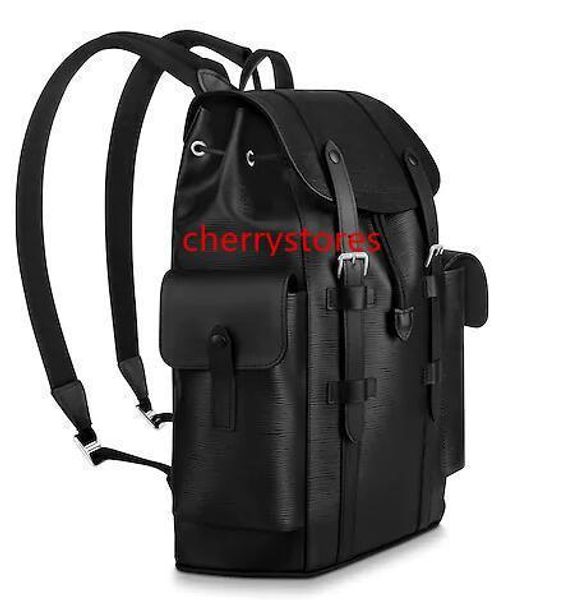 

m50159 кристофера pm мода мужчины черного дорожной сумка рюкзак показы моды окисленная кожа бизнес сумка сумка totes сумка сумка