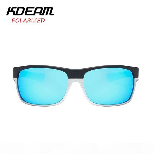

kdeam 2020 new polarized sunglasses men women brand design sports style sun glasses tr90 super light glasses frame uv goggles, White;black