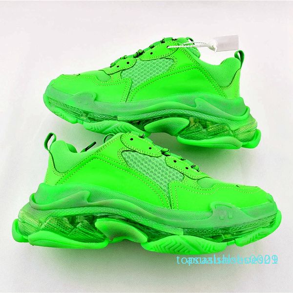 

2019 fashion paris triple s sneakers green crystal cushion bottom women triple-s 3.0 shoes kanye 17fw dad designer trainers size 36-45 tr01, Black