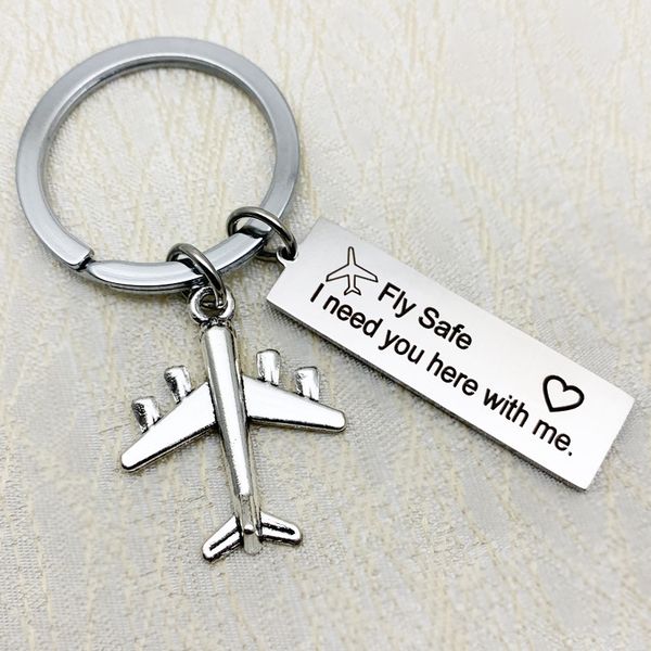 

oeinin charms key chain man safe keychains bags plain lovers letter color keyring stainless pendant arrtracive llaveros, Silver