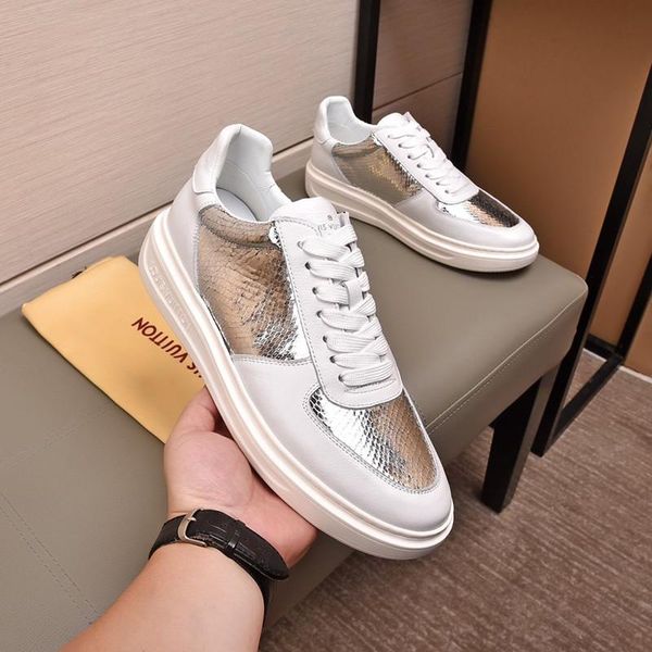 

2021-2020c limited edition luxury design mens leather printed sneakers all -match fashion mens casual shoes mens banquet shoes size :38 -45, Black