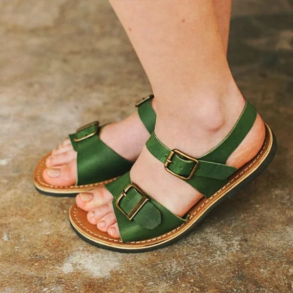 

2020 лето урожай сандалии пряжки ремень sandalias mujer женщины летний пляж клип toe слайд сандал обувь женский пляж обувь, Black