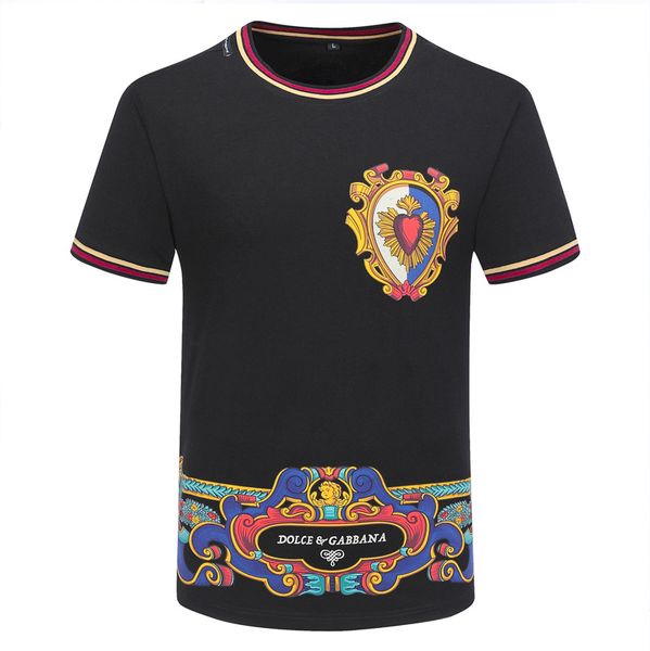 

luxurious mens summer new fashion sports designers t shirt o-neck short sleeve mens design embroidered cotton t shirt men, White;black