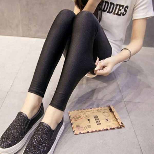 

women ladies fashion casual leggings high waist stretch skinny solid slim fit pencil leggings party clubwear, Black
