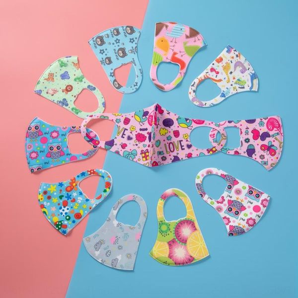 

new korean-style sun-proof and dust-proof children's printed thin breathable for boys and girls mask mask around 1-8 years old, Black