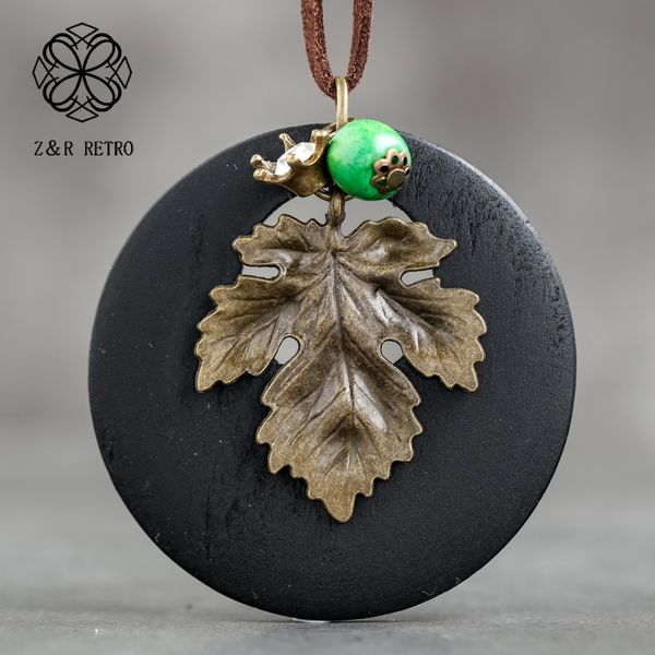 

chain statement necklace neck jewelry long pendants necklace woman rope leaf clothes accessories 6*7.5cm, Silver