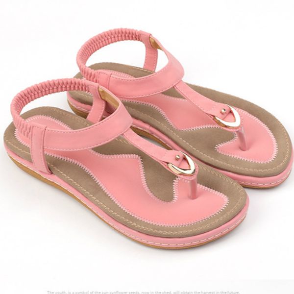 

leosoxs size 35-42 new women sandal flat heel sandalias femininas summer casual single shoes woman soft bottom slippers sandals, Black