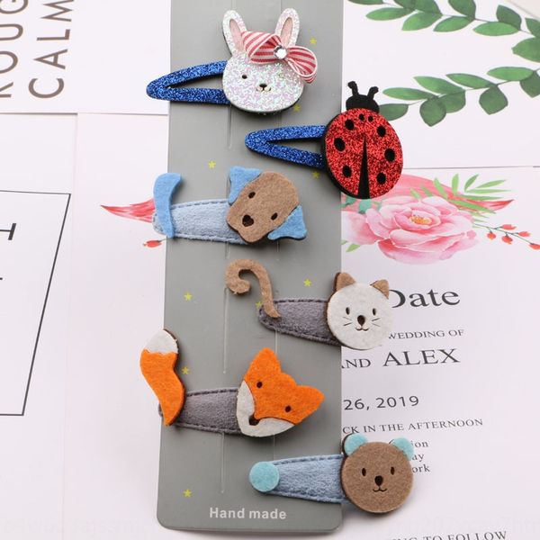 

xzdjp children's hairpin korean cute cartoon hair accessories little girl bb baby princess headwear headdress headdress side clip bangs, Slivery;white