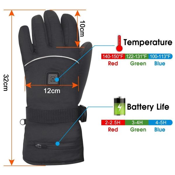 

winter warm heated gloves man and woman 7.4v outdoor activity for hiking skating fishing motorcycle winter gloves l size, Blue;gray