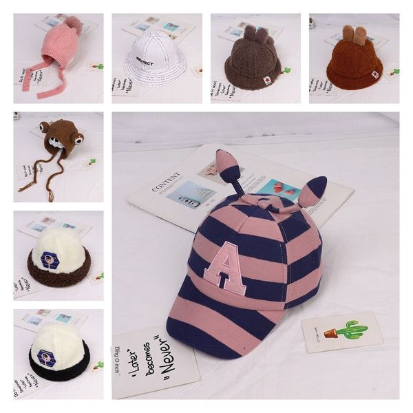 

brand new  children ruan yan wool baseball mao baseball cap knitted wool cap hat with earflaps, Yellow