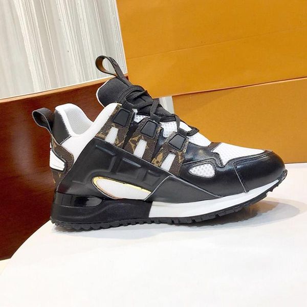 

women shoes casual big size snakers chaussures de sport pour femmes with original box women shoes leather run away sneaker zapatos de mujer, Black