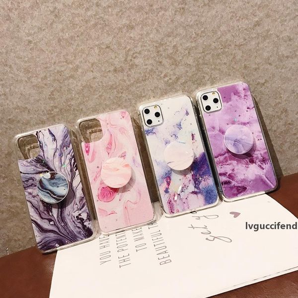 

with bracket finger grip ring marble foil case for iphone 11 pro xs max x 8 7 bling sparkle sequin foil soft tpu stone holder confetti skin