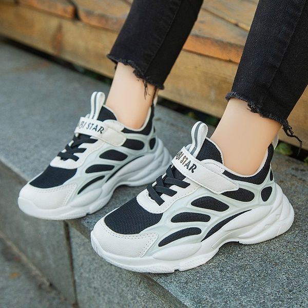 

2020 new kids soft sports sports boys running shoes girls casual sneakers wear-resistant non-slip soft-soled shoes for baby, Black