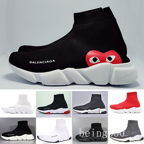 

designer speed trainer casual shoes black white red glitter flat fashion socks boots sneakers fashion trainers runner size36-46 n6d-k