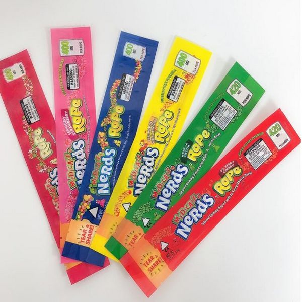 

mix new 14 types medicated nerds rope empty packaging bas nerds rope candy nerdsrope gummy bags three edge sealing bag foil food package sap