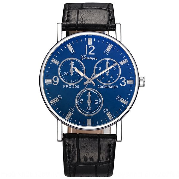 

geneva blue light neutral women's fashion men's real belt quartz watch quartz watch
