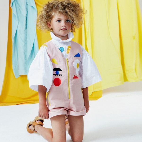 

summer new ras series for boys and girls embroidered belt pants show small host clothing summer clothing new clothes, Blue